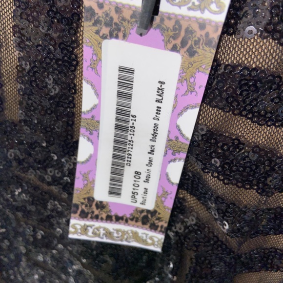 Boutique Sequin Open Back Bodycon Party Dress - Picture 6 of 7